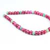 Natural Africa Red Ruby & Brazil Green Emerald Micro Faceted Beads Strand Length is 7 Inches and Sizes from 5mm to6mm Approx. Please Note Color of Ruby will be Darker & These are Natural Earth mined but Color Enhanced.
